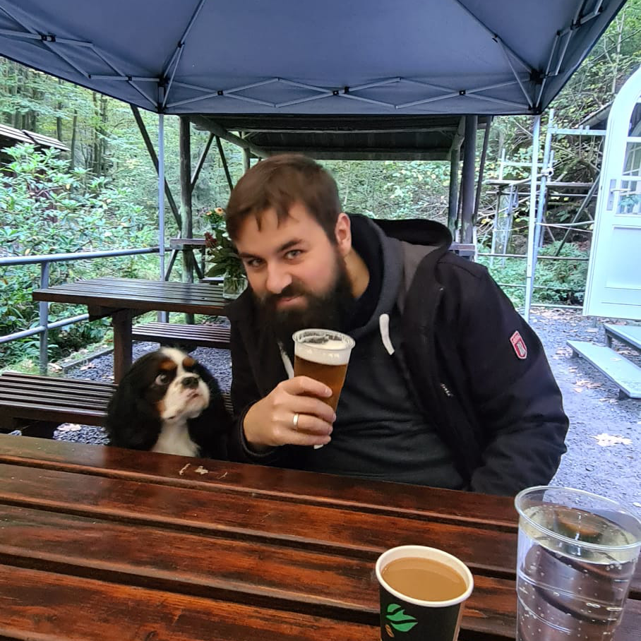 Image of the author with his cute dog